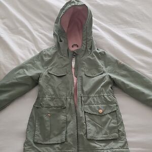 OshKosh B'gosh Green and Pink Hooded Raincoat
